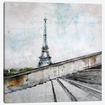 Eiffel Tower Canvas Print #DIO29} by Claudio Missagia Canvas Art