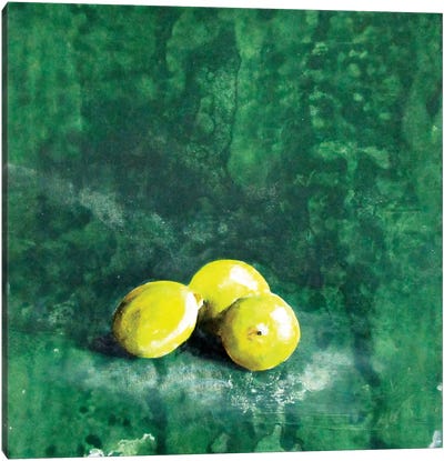 Composizione XXVII Canvas Art Print - Lemon & Lime Art
