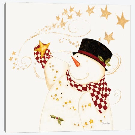 Believe In Snowman Canvas Print #DIP1} by Dan Dipaolo Canvas Art