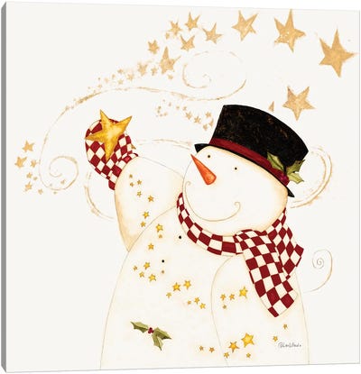 Believe In Snowman Canvas Art Print - Dan Dipaolo