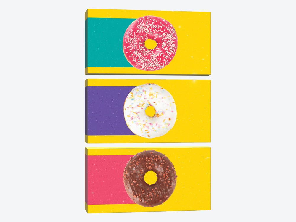 Donuts by Danny Ivan 3-piece Canvas Art Print