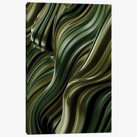 Green Wave, Vertical Canvas Print #DIV20} by Danny Ivan Canvas Art Print