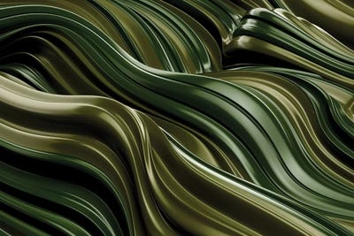 Green Wave, Horizontal by Danny Ivan multi panel art