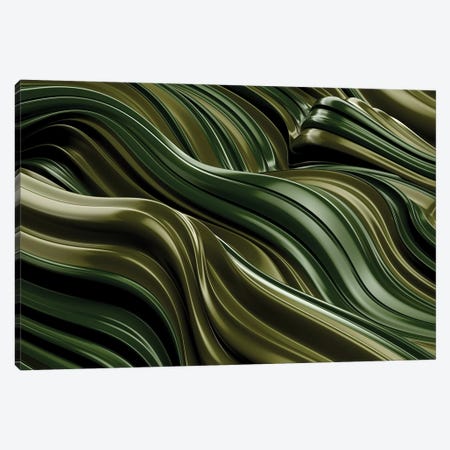 Green Wave, Horizontal Canvas Print #DIV21} by Danny Ivan Canvas Print