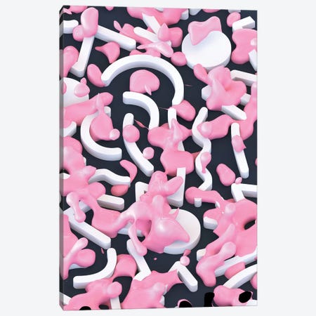 Pink Bubble Pattern Canvas Print #DIV29} by Danny Ivan Art Print