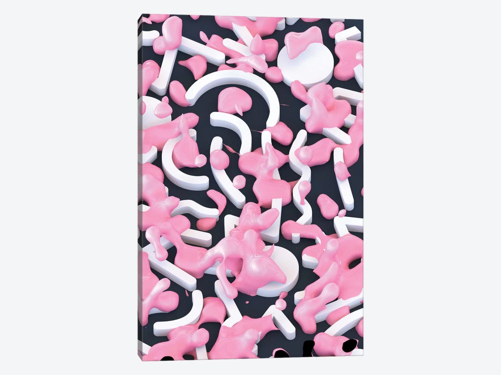 Pink Bubble Pattern by Danny Ivan 1-piece Canvas Artwork