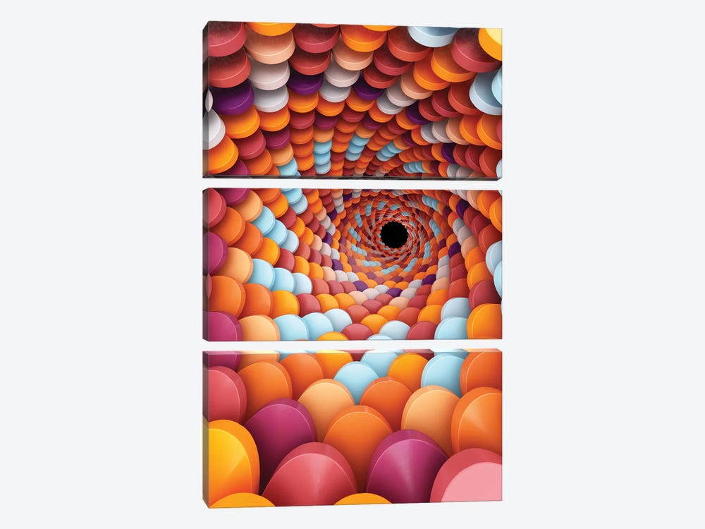 Spiral Focus by Danny Ivan 3-piece Canvas Print