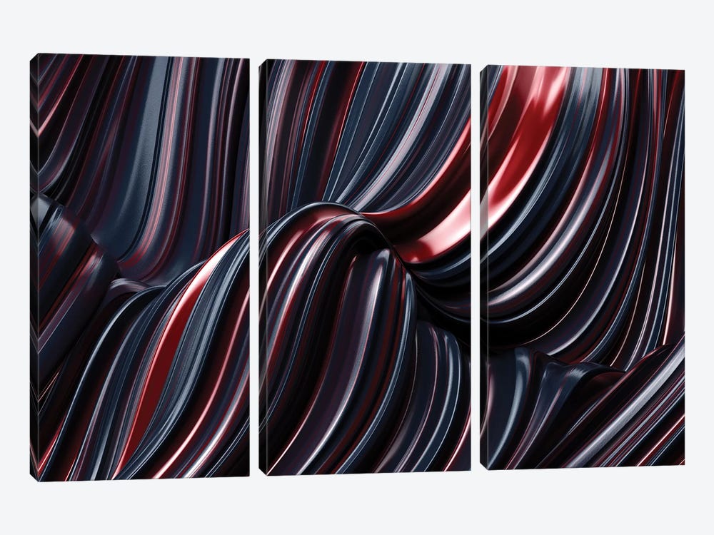 Tesla Feel Abstract by Danny Ivan 3-piece Canvas Wall Art