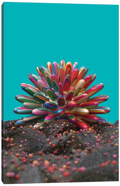 Coral Canvas Art Print - Pantone Living Coral 2019