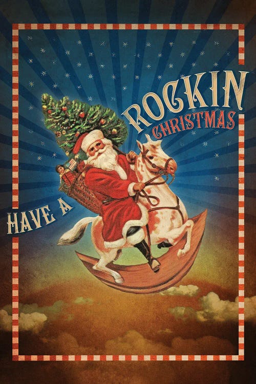 Colorful Christmas IX - Rockin by Duirwaigh wall art