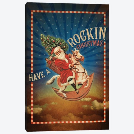 Colorful Christmas IX - Rockin Canvas Print #DIW1} by Duirwaigh Canvas Art Print