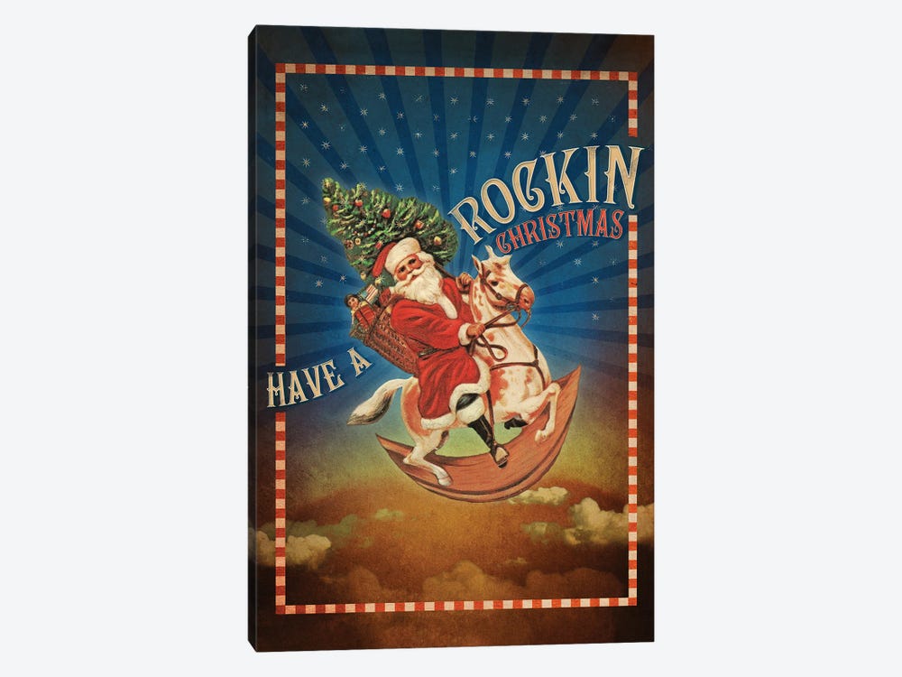 Colorful Christmas IX - Rockin by Duirwaigh 1-piece Art Print