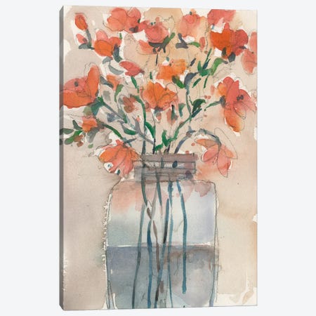 Flowers in a Jar II Canvas Print #DIX121} by Samuel Dixon Canvas Art Print