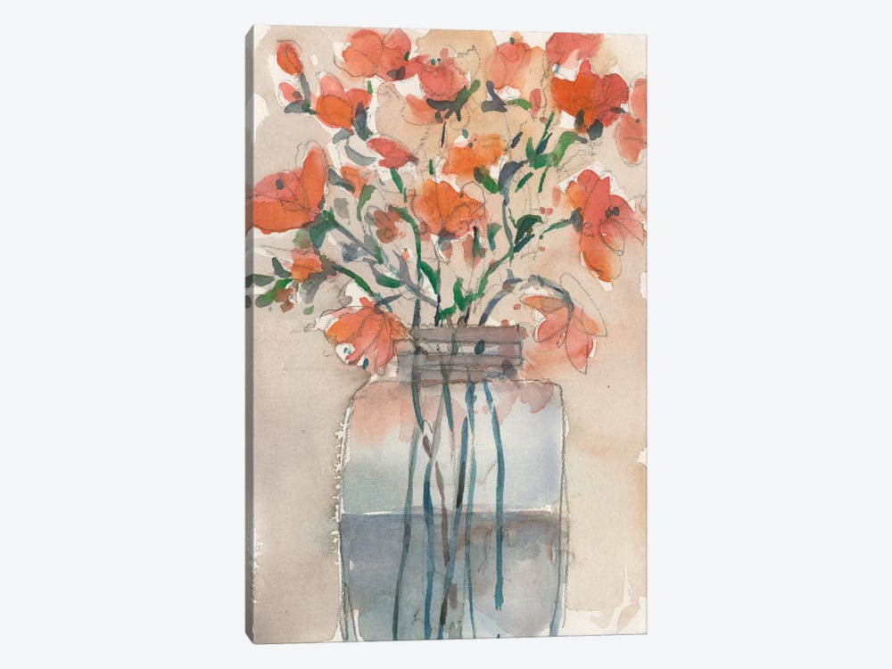 Flowers in a Jar II by Samuel Dixon 1-piece Canvas Print