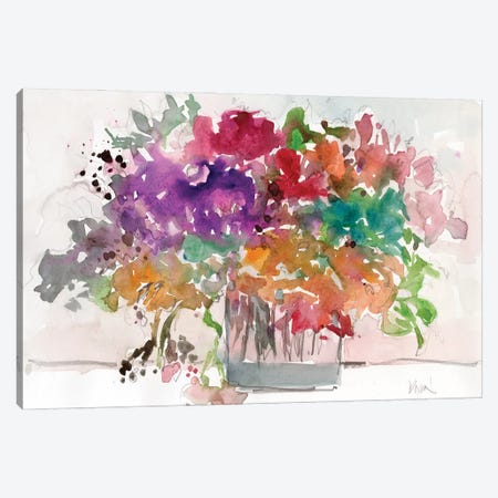 Mix Flowers I Canvas Print #DIX155} by Samuel Dixon Art Print