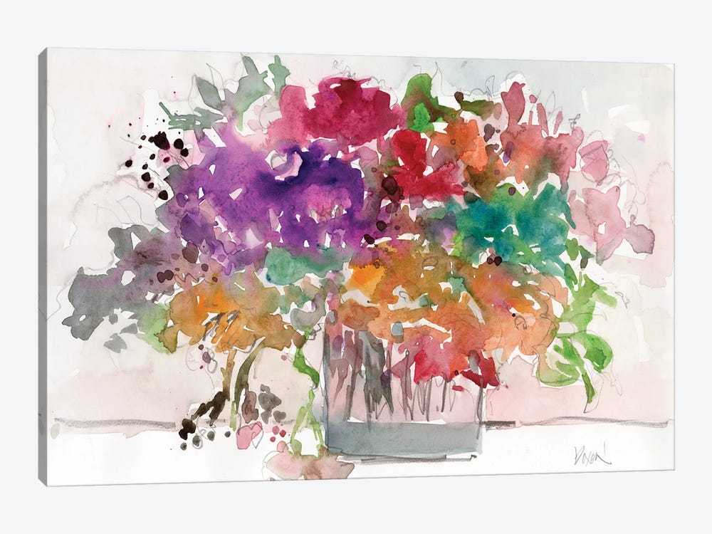 Mix Flowers I by Samuel Dixon 1-piece Canvas Art