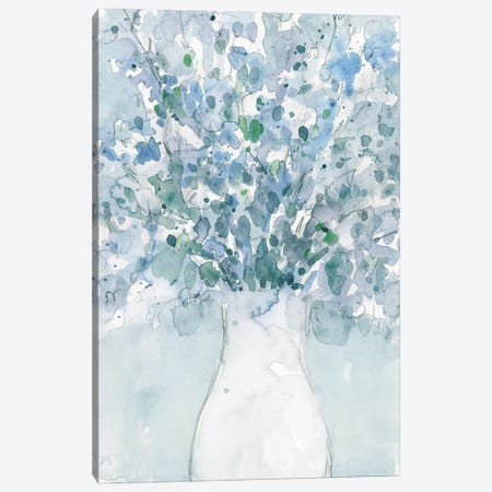 Powder Blue Arrangement In Vase II Canvas Print #DIX173} by Samuel Dixon Canvas Wall Art