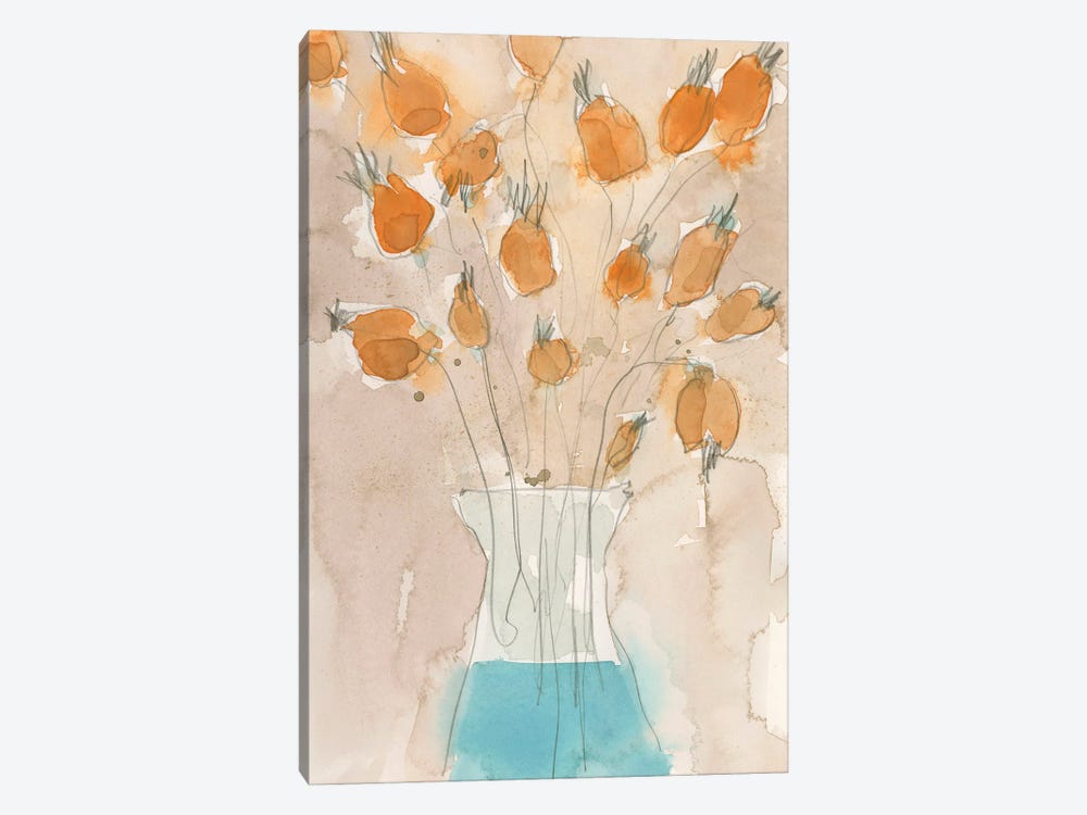 Poppy Vase I by Samuel Dixon 1-piece Canvas Artwork