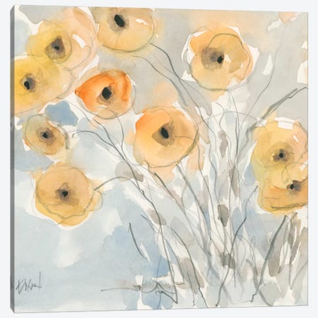 Sunset Poppies II Canvas Print #DIX28} by Samuel Dixon Art Print