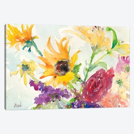 Bright Wild Flowers I Canvas Print #DIX37} by Samuel Dixon Canvas Print
