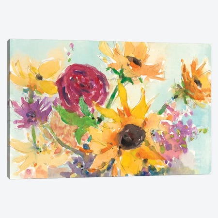 Bright Wild Flowers II Canvas Print #DIX38} by Samuel Dixon Canvas Artwork