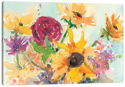 Bright Wild Flowers II Canvas Art Print - Samuel Dixon