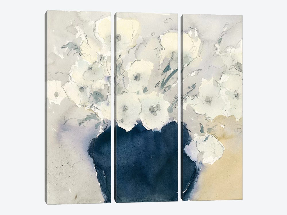 White Bouquet by Samuel Dixon 3-piece Canvas Art