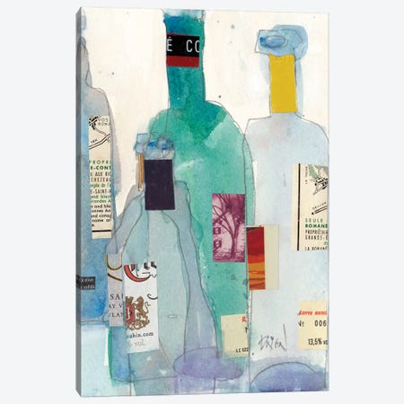 The Wine Bottles II Canvas Print #DIX70} by Samuel Dixon Canvas Art