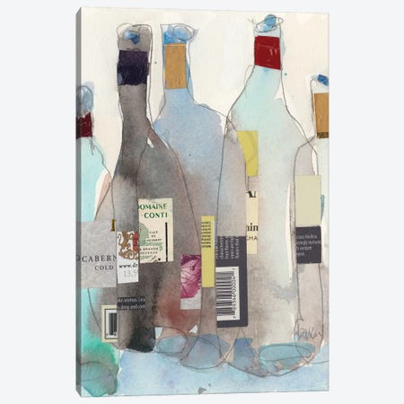 The Wine Bottles III Canvas Print #DIX71} by Samuel Dixon Canvas Art