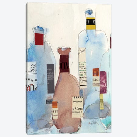 The Wine Bottles IV Canvas Print #DIX72} by Samuel Dixon Canvas Art