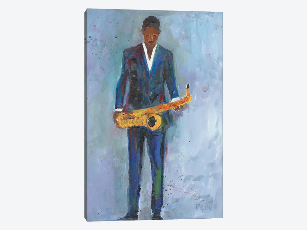 Sax In A Blue Suit 1-piece Canvas Art