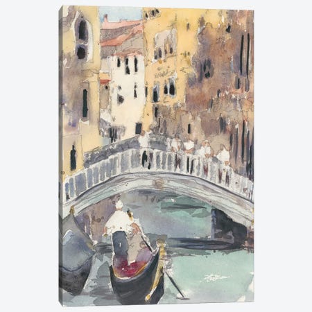 Along the Venice Canal Canvas Print #DIX80} by Samuel Dixon Canvas Print