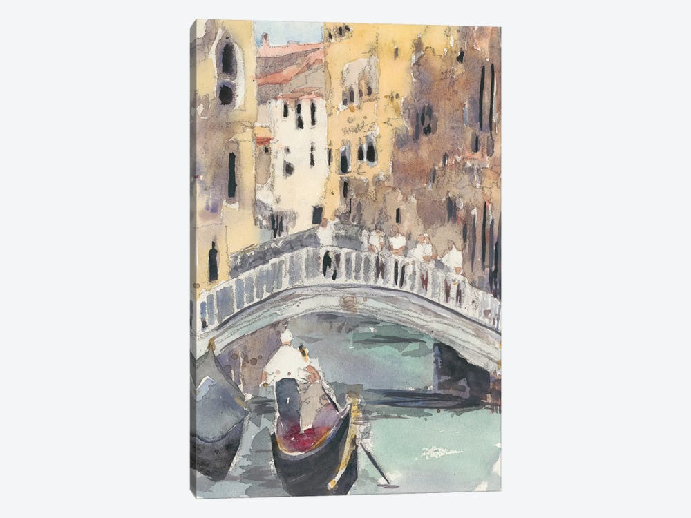 Along the Venice Canal by Samuel Dixon 1-piece Canvas Art