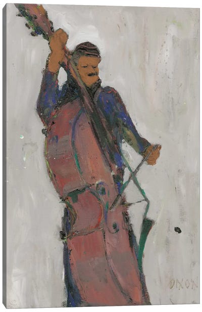 The Man Behind The Bass Canvas Art Print - Samuel Dixon