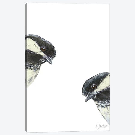 Chickadee Couple Canvas Print #DJA10} by Dawn Jackson Canvas Print