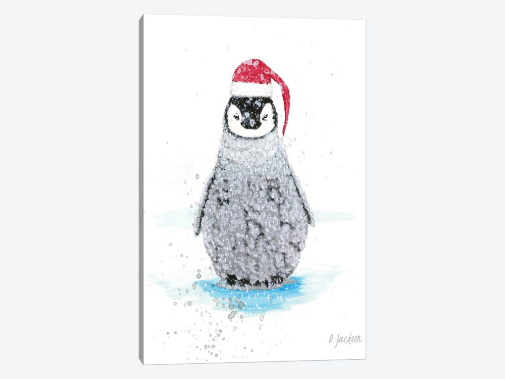 Baby Penguin Santa by Dawn Jackson 1-piece Canvas Print