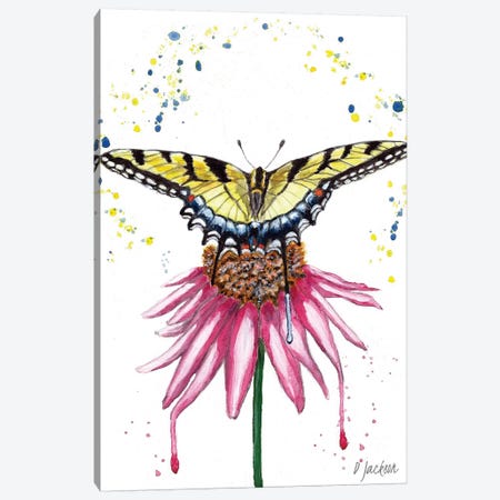 Boho Swallowtail Butterfly Canvas Print #DJA41} by Dawn Jackson Canvas Art
