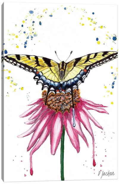 Boho Swallowtail Butterfly Canvas Art Print - Dawn Jackson