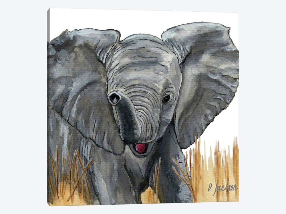 Baby Elephant by Dawn Jackson 1-piece Art Print