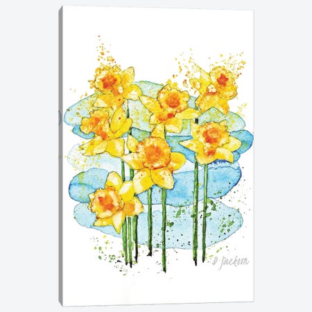 Daffodils Canvas Print #DJA44} by Dawn Jackson Art Print