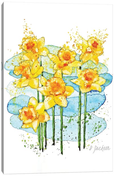Daffodils Canvas Art Print - Dawn Jackson