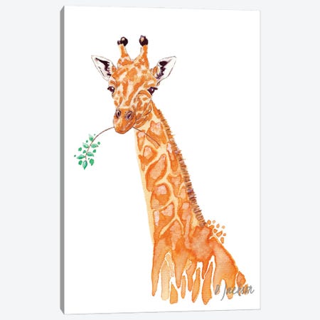 Orange Giraffe Canvas Print #DJA51} by Dawn Jackson Canvas Print