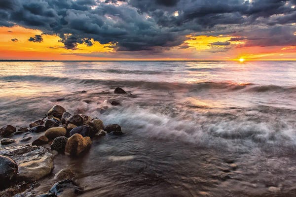 Lake Sunrises & Sunsets: Lake Huron Sunset by Daniel J. Bellyk