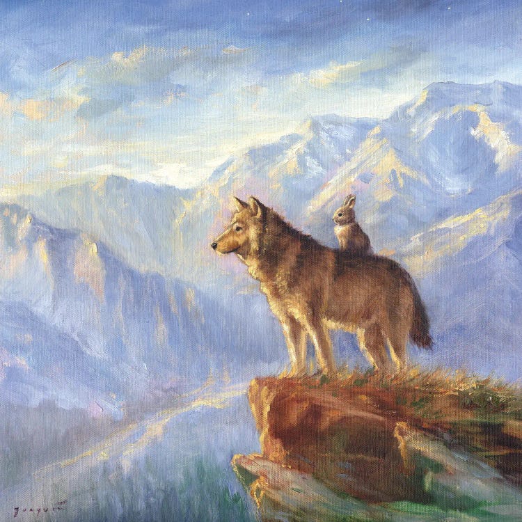 Isabella And The Wolf by David Joaquin wall art