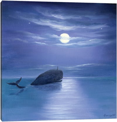 Isabella And The Whale Canvas Art Print - Full Moon Art