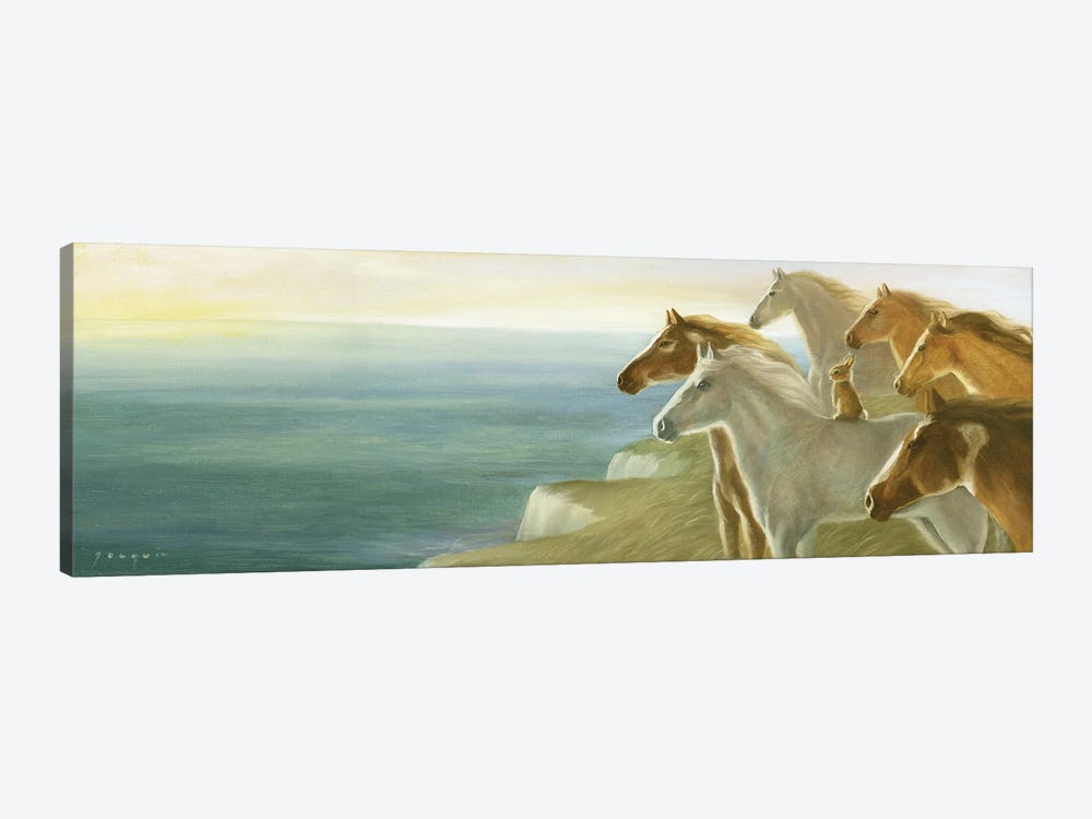 Isabella And All The Beautiful Horses by David Joaquin 1-piece Canvas Art