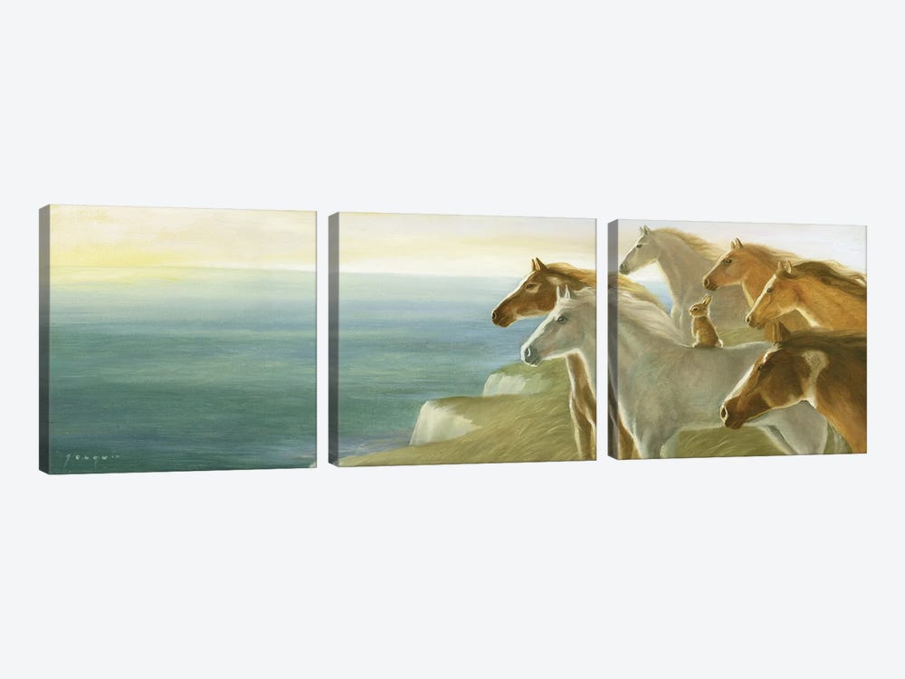 Isabella And All The Beautiful Horses by David Joaquin 3-piece Canvas Art