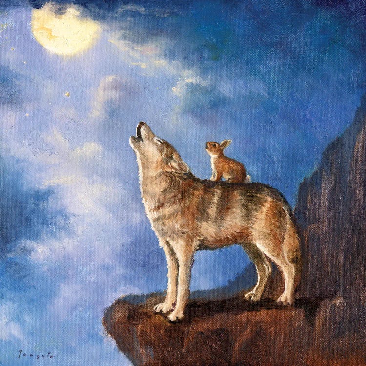 Isabella Sings With The Wolf by David Joaquin wall art