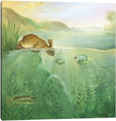 Isabella And The New World Canvas Art Print - Rabbit Art