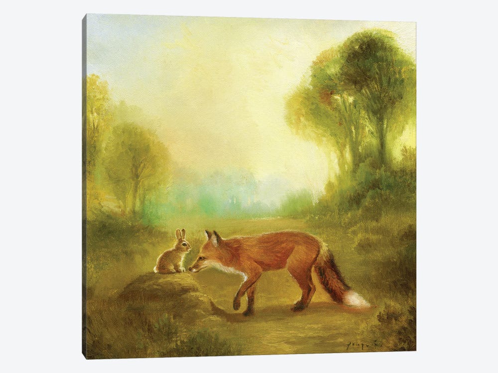 Isabella And The Fox by David Joaquin 1-piece Canvas Art